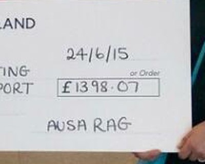 2015 July AUSA Disbursement Ceremony cheque